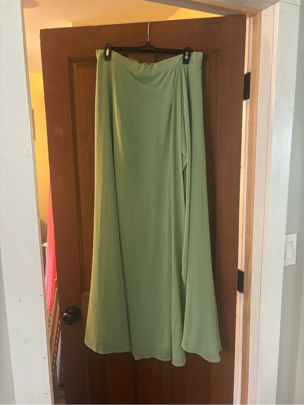Women's Flowing Green Maxi Skirt